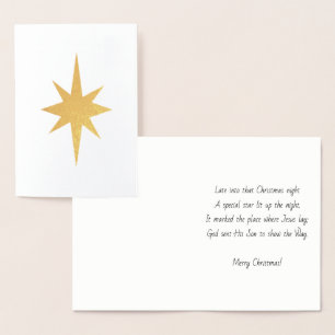 Star of Bethlehem Christmas Card - Foil