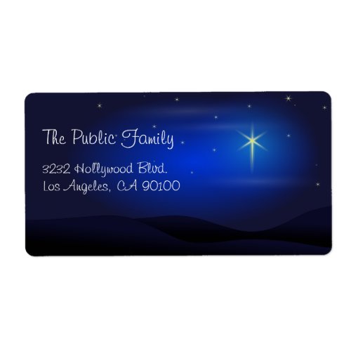 Star of Bethlehem Christmas Night Label