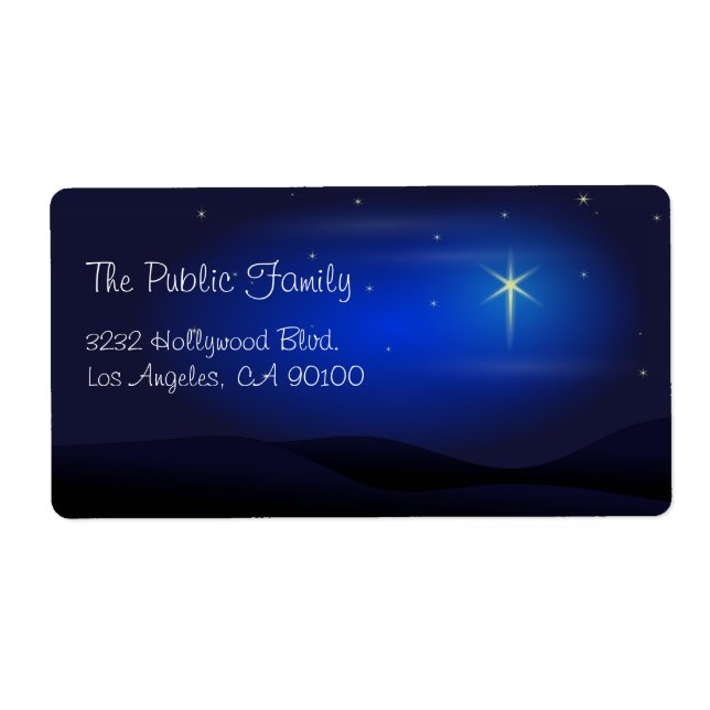 Star of Bethlehem Christmas Night Label (Front)