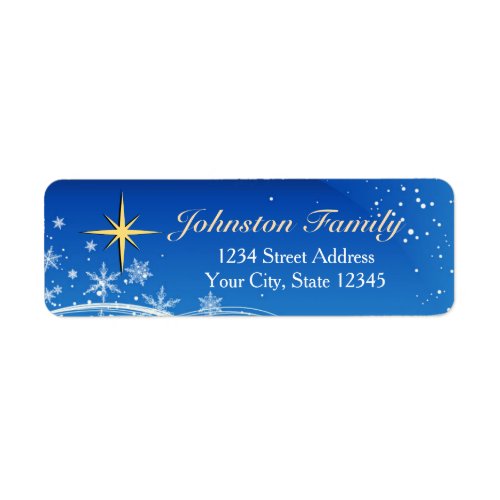 Star of Bethlehem Christmas Return Address Labels