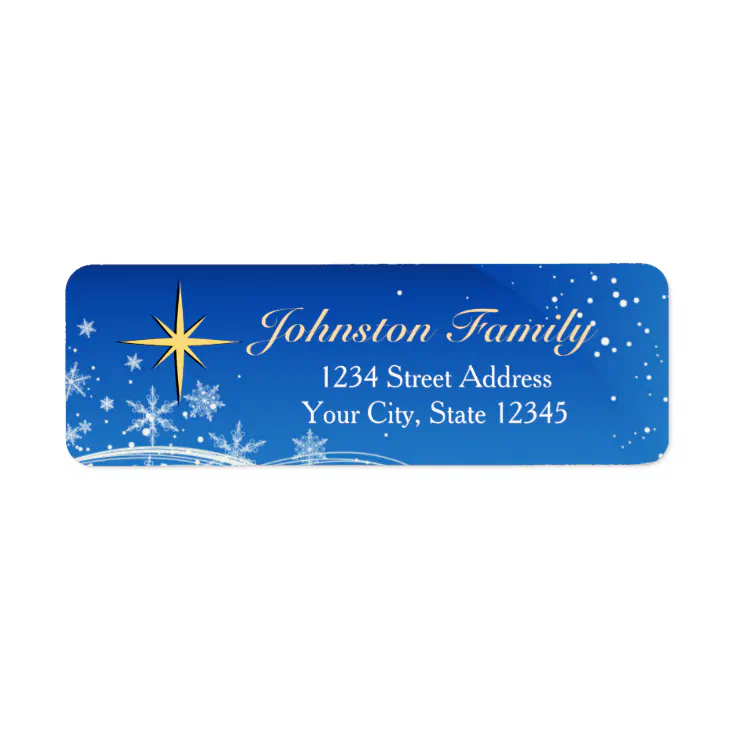 Star of Bethlehem Christmas Return Address Labels | Zazzle