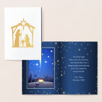 Star of Bethlehem Luxury Real Foil Christmas Cards