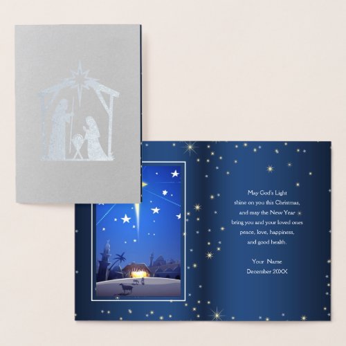 Star of Bethlehem Luxury Real Foil Christmas Cards
