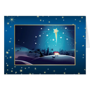 Star of Bethlehem. Nativity Christmas Card