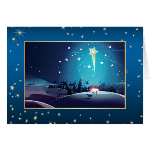 Star of Bethlehem Nativity Christmas Card