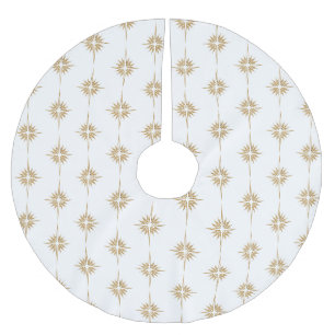 STAR OF BETHLEHEM Patterned Brushed Polyester Tree Skirt