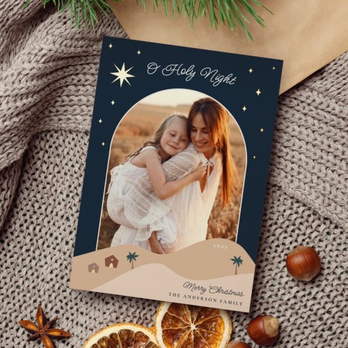 Star of Bethlehem Photo Foil Holiday Card