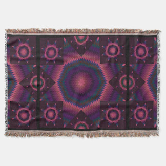 Star of Bethlehem Quilt berries Throw Blanket