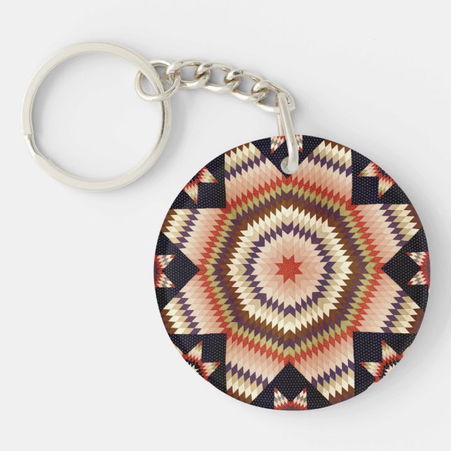 Star of Bethlehem Quilt Keychain (Front)
