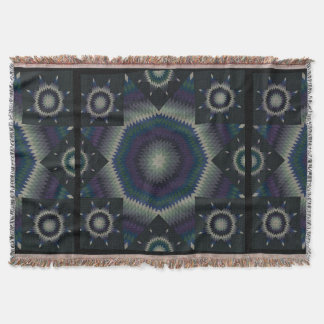 Star of Bethlehem Quilt midnight Throw Blanket