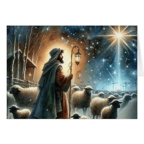 Star of Bethlehem with Shepherd Watching Christmas