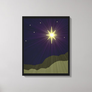Star of Bethlehem Wrapped Canvas Print