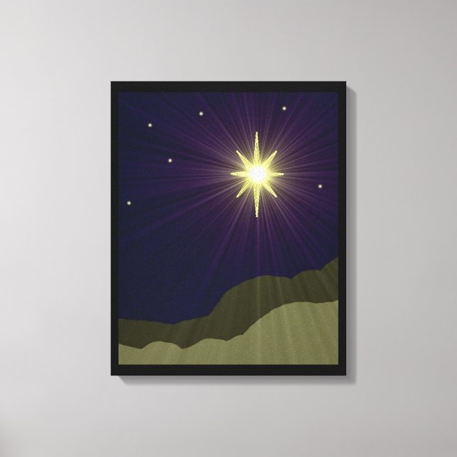 Star of Bethlehem Wrapped Canvas Print (Front)