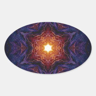 Star of David 1 Oval Sticker