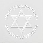 Star of David #3 “From the library of” Monogram Embosser<br><div class="desc">Star of David #3 “From the library of” Name Monogram Embosser ========

This can easily be changed to say “This Book Belongs to”,  “Ex Libris”,  “From the desk of”,  “from the office of” or other text of your choice.</div>