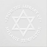 Star of David #3 “From the library of” Monogram Embosser<br><div class="desc">Star of David #3 “From the library of” Name Monogram Embosser ========

This can easily be changed to say “This Book Belongs to”,  “Ex Libris”,  “From the desk of”,  “from the office of” or other text of your choice.</div>