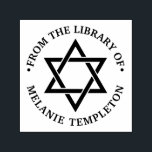 Star of David #3 “From the library of” Monogram Self-inking Stamp<br><div class="desc">Star of David #3 “From the library of” Name Monogram ==========

This can easily be changed to say “From the desk of”,  “from the office of” or other text of your choice.</div>