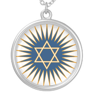 Star of David #7 Silver Plated Necklace