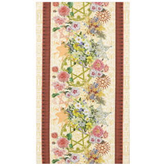 Star of David And Flowers Tablecloth