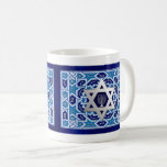 Star of David and Menorah Hanukkah Gift Mugs<br><div class="desc">Silver Foil Star of David and Menorah design Hanukkah Gift Mugs. Matching cards and gifts available in the Jewish Holidays | Hanukkah Category of our store.</div>