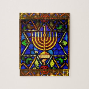 STAR OF DAVID AND MENORAH JIGSAW PUZZLE
