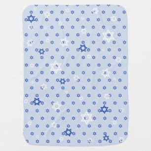 Star of David Baby Blue Twilight Baby Blanket