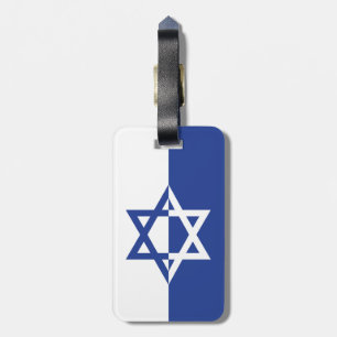 Star of David Bar Mitzvah blue and white custom Luggage Tag