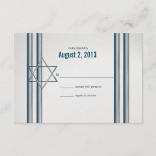 Star of David Bar Mitzvah RSVP Card