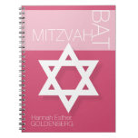 Star Of David Bat Mitzvah Personalized Guest Book at Zazzle