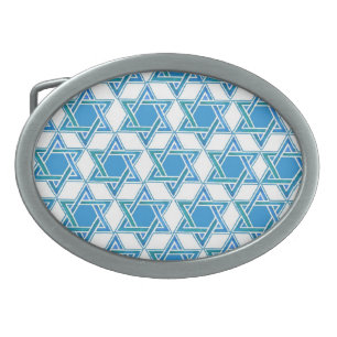 Star of David, Blue and White, Belt Buckle