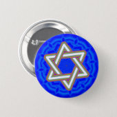 Star of David Blue Background Button (Front & Back)