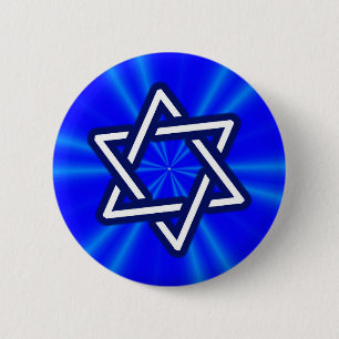 Star of David (Blue) Button