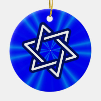 Star of David (Blue)  Ceramic Ornament