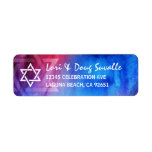 Star of David Blue Red Fire Ice Return Address Label<br><div class="desc">Create your own unique Star of David return address labels for your envelopes on an easy to personalize, modern template. The elegant blue and red watercolor design can fit into your plans for many Jewish celebrations such as a bar bat mitzvah, Hanukkah, a fire and ice theme birthday, and more....</div>