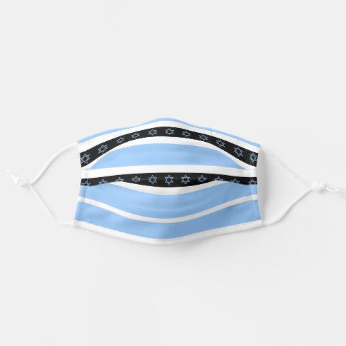 star of david blue stripes adult cloth face mask