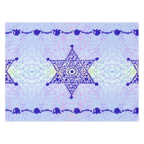 Star of David blue violet Tablecloth