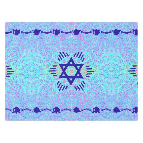 Star of David blue violet Tablecloth