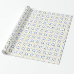 Star of David | blue yellow pattern Wrapping Paper<br><div class="desc">Jewish Holidays Star of David Gift Wrapping Paper. Matching cards,  postage stamps and other products available</div>