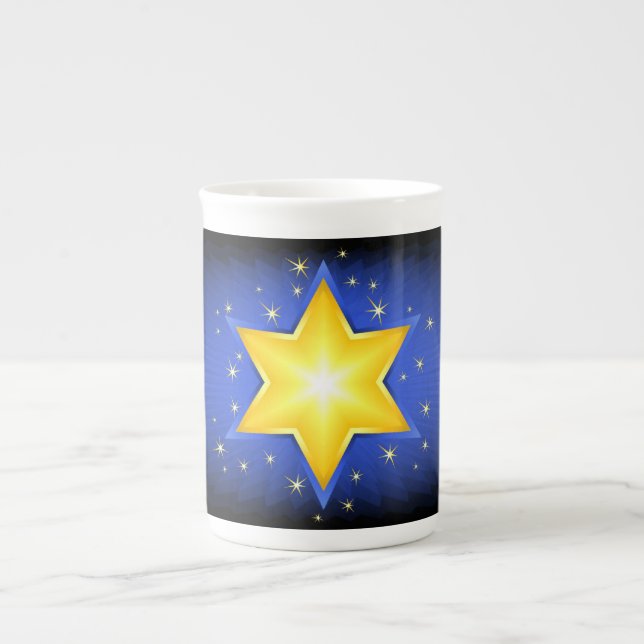 Star of David Bone China Mug (Front)