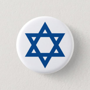 Star of David PINBACK BUTTONS or MAGNETS pins Israel flag jewish badges #1364 
