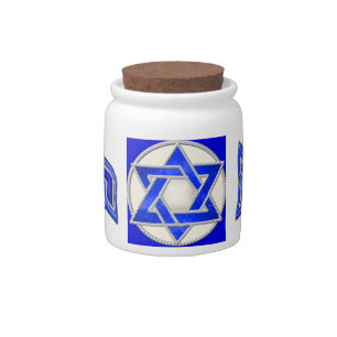 Star of David Candy Jar