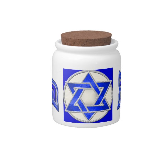 Star of David Candy Jar (Front)