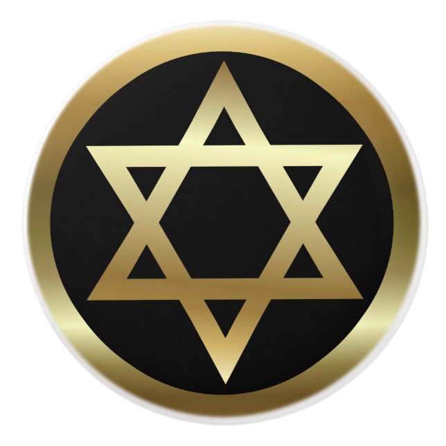 Star of David Ceramic Knob (Front)
