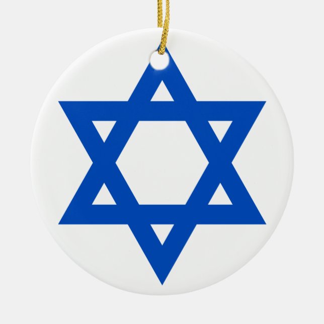 "STAR OF DAVID" CERAMIC ORNAMENT (Front)