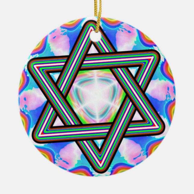 Star of David Ceramic Ornament (Front)