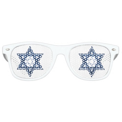 Star of David  Classic Blue Modern Minimalist Retro Sunglasses