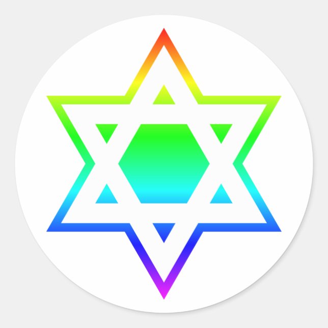 Star of David Classic Round Sticker (Front)
