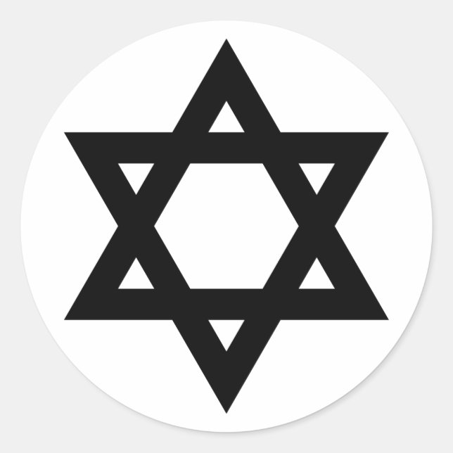 Star of David Classic Round Sticker (Front)