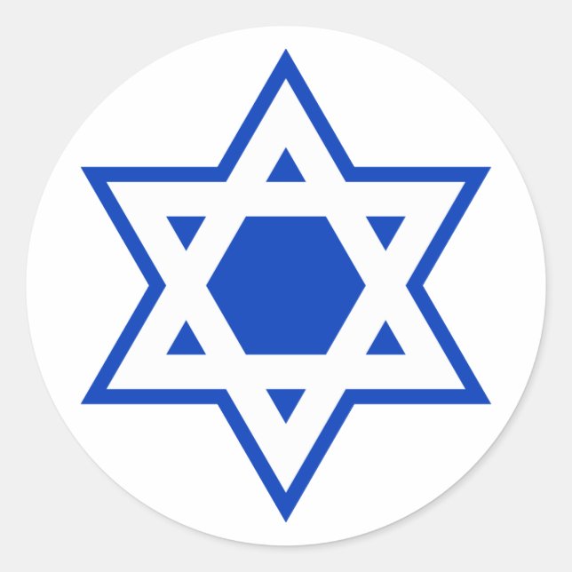 Star of David Classic Round Sticker (Front)