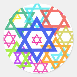 Star of David Classic Round Sticker